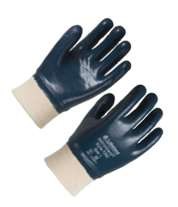 Перчатки Нитрогард с трикотажными манжетами с полным нитриловым покрытием Краснодар