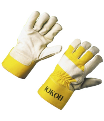 Перчатки ЮКОН кожаные комбинированные, утепленные Новосибирск