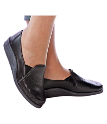 Туфли женские кожаные с задником черные Магнитогорск