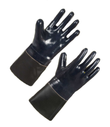 Перчатки ТУРБО с полным нитриловым покрытием (крага, длина 370 мм) Краснодар