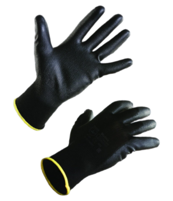 Перчатки МУЛЬТЕКС с тонким полиуретановым покрытием черные Кострома